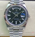 Rolex Day-Date 40mm 1:1 V2 Swiss 3255 Copy Watch Baguettes Markers Presidential bracelet